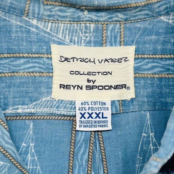 Reyn Spooner VTG 90s Dietrich Varez Mens 3XL Hawaiian Shirt Sailboat Pullover - Picture 10 of 10